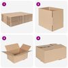 vidaXL Vouwdoos met opslag 50 pcs Naturel 30 x 21,5 x 14 cm Karton