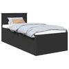 vidaXL Bedframe met hoofdeinde Zwart 90 x 200 cm Bewerkt hout