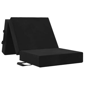 vidaXL Vouwbare Bankbed 75 x 63 x 45 cm Zwart