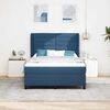 vidaXL Boxspring bed met matras met hoofdeinde Blauw 140 x 200 cm Stof
