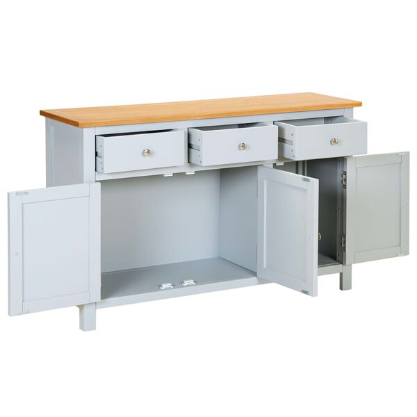 vidaXL Dressoir 110x33,5x70 cm massief eikenhout