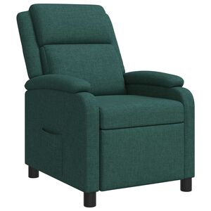 vidaXL Relaxfauteuil Donkergroen Stof