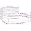 vidaXL Boxspring met matras en LED stof blauw 200x200 cm