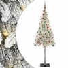 vidaXL Kerstboom met 300 LED met standaard Wit 210 cm PE en staal