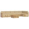 vidaXL Buiten bankenset 7 st Wit en Beige