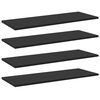 vidaXL Wandschappen 4 st 80x30x1,5 cm spaanplaat zwart