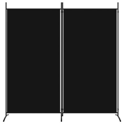 vidaXL Kamerscherm met 2 panelen 175x180 cm stof zwart