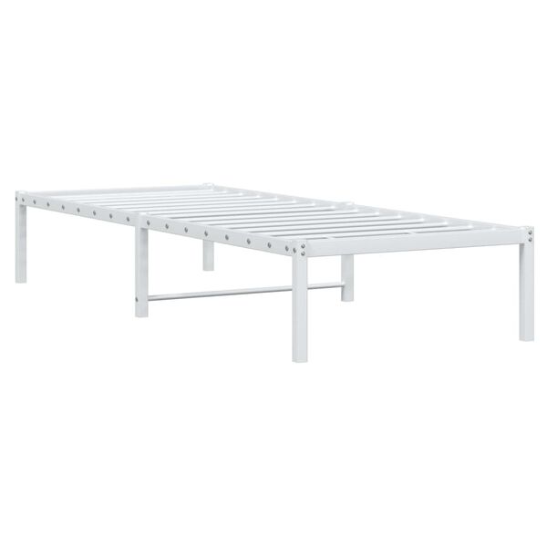 vidaXL Bedframe metaal wit 80x200 cm