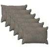 vidaXL Kussensloop 6 pcs HOUTEN Lichtgrijs 50 x 80 cm Fluweel