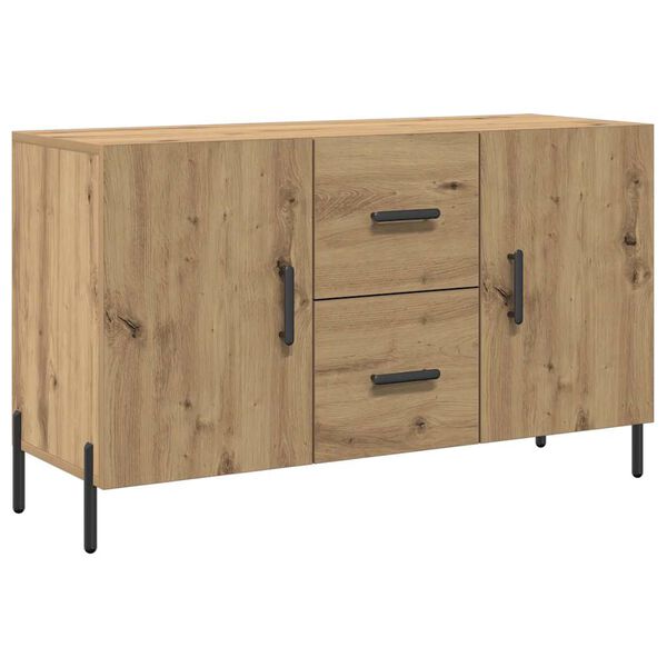 vidaXL Dressoir 100x36x60 cm bewerkt hout artisanaal eikenkleurig