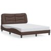 vidaXL Bedframe met LED zonder matras "Hvar" bruin 120x200 cm