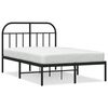 vidaXL Bedframe met hoofdbord metaal zwart 120x200 cm