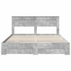 vidaXL Bedframe met hoofdeinde Beton Grijs 200 x 200 cm Bewerkt hout