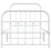 vidaXL Bedframe met hoofd- en voeteneinde metaal wit 90x190 cm