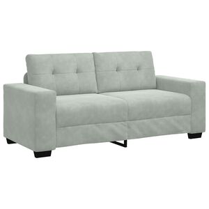 vidaXL Loveseat bank 140 cm fluweel lichtgrijs