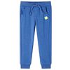Kinderjoggingbroek 140 gem&ecirc;leerd blauw