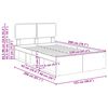 vidaXL Bedframe met hoofdeinde Beton 120 x 200 cm Massief grenenhout
