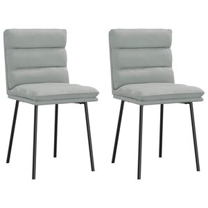 vidaXL Eetkamerstoelen 2 st fluweel lichtgrijs