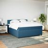 vidaXL Boxspring met matras fluweel blauw 180x200 cm