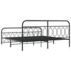 vidaXL Bedframe met hoofd- en voeteneinde metaal zwart 200x200 cm