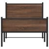 vidaXL Bedframe zonder matras metaal bruin eikenkleurig 90x190 cm