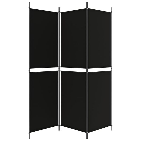 vidaXL Kamerscherm met 3 panelen 150x180 cm stof zwart