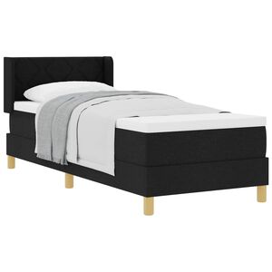 vidaXL Boxspringbed met hoofdeinde Zwart 200 x 80 cm Stof