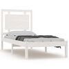 vidaXL Bedframe massief hout wit 90x200 cm