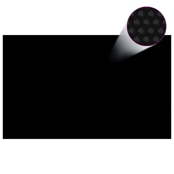 vidaXL Zwembadfolie solar drijvend 260x160 cm PE zwart en blauw