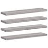 vidaXL Wandschappen 4 st 40x10x1,5 cm bewerkt hout grijs sonoma eiken