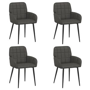 vidaXL Eettafelstoelen 4 st Kunstleer Zwart 57 x 50 x 85 cm