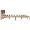 vidaXL Bedframe Bruin en taupe 180 x 200 cm Massief grenenhout