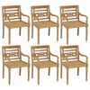 vidaXL Stoelen Batavia 6 st massief teakhout