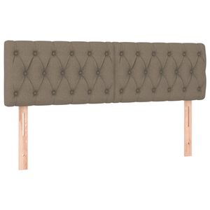 vidaXL Hoofdborden 160x7x78/88 cm stof taupe
