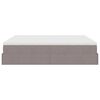 vidaXL Ottoman bed met matrassen 160x200cm stof taupe