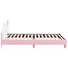 vidaXL Bedframe voor kinderen met hoofdbord Roze 90 x 200 cm PU