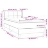 vidaXL Boxspring met matras fluweel lichtgrijs 90x200 cm