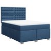 vidaXL Boxspring met matras stof blauw 140x190 cm