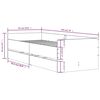 vidaXL Bedframe met lades betongrijs 90x190 cm
