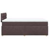 vidaXL Boxspring met matras stof donkerbruin 120x200 cm