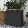vidaXL Plantenbak 80x40x80 cm poly rattan zwart