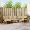 vidaXL Buiten bankenset met kussen 7 pcs Natuurlijk en Beige