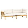 vidaXL Garden Pallet Sofa Units 2 Stuk Lichtbruin en Cr&egrave;me Wit