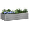 vidaXL Plantenbak Lichtgrijs 195 x 100 x 45 cm Gegalvaniseerd staal