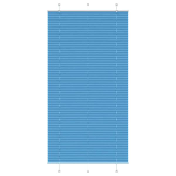 vidaXL Plissé rolgordijn 110x200cm stofbreedte 109,4cm polyester blauw