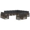 vidaXL Tuinbankenset 13 st Grijs en Donkergrijs poly rattan