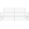 vidaXL Bedframe met hoofd- en voeteneinde metaal wit 180x200 cm