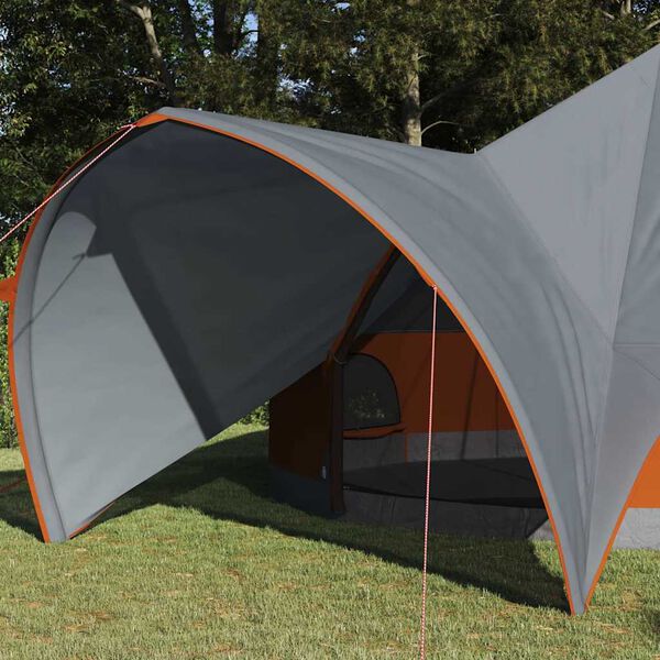 vidaXL Teepee Tent voor 9 Personen Grijs en Oranje 502 x 502 x 297 cm
