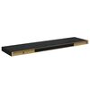 vidaXL Wandschappen zwevend 2 st 90x23,5x3,8 cm MDF hoogglans zwart