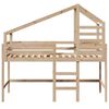 vidaXL Halfhoogslaper met ladder en bedhuis grenenhout 90x190 cm